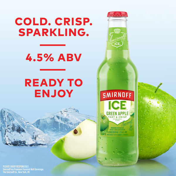 Smirnoff Ice-Green Apple 4.5% ABV 11.2fl.oz