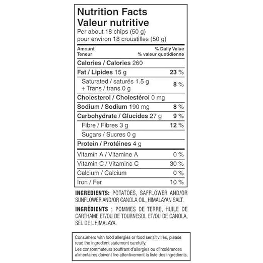 Kirkland Signature Krinkle Cut Kettle Chips, Himalayan Salt 907G(32 oz)