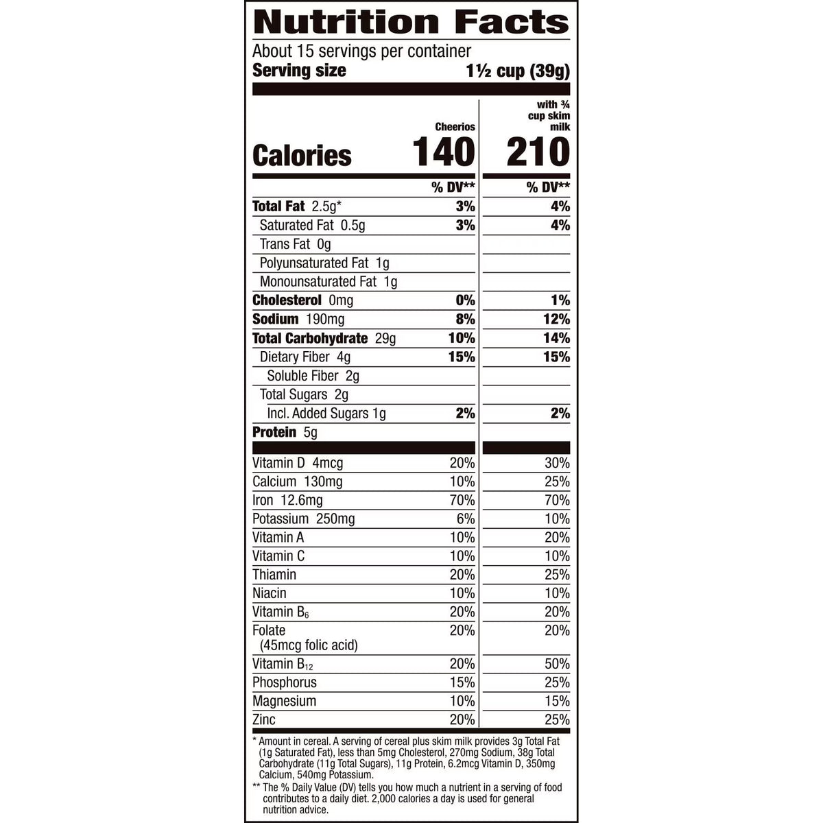 General Mills Cheerios Toasted Whole Grain Oat Cereal 567g x 2ct