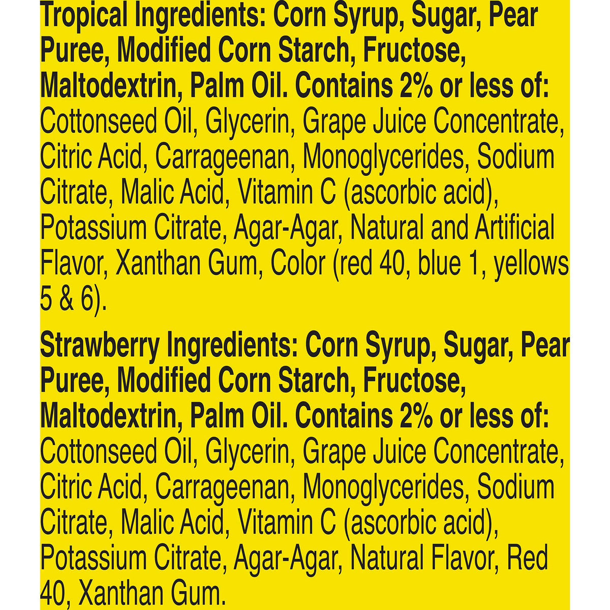 Gushers VP Tropical & Strawberry 42pouches 952g(33.60z)