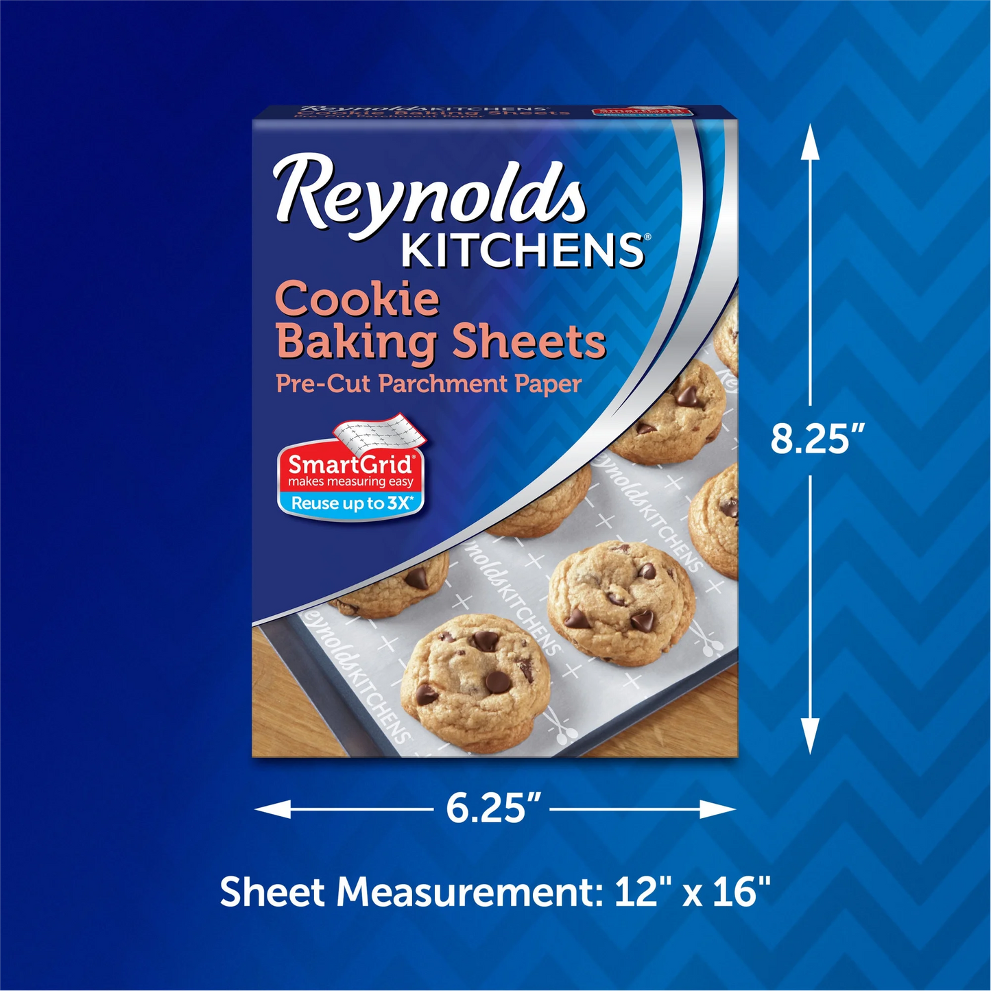 Reynolds Kitchen Cookie Baking Sheets, Pre-Cut Parchment Paper, 12 x 16 in - 25 ct