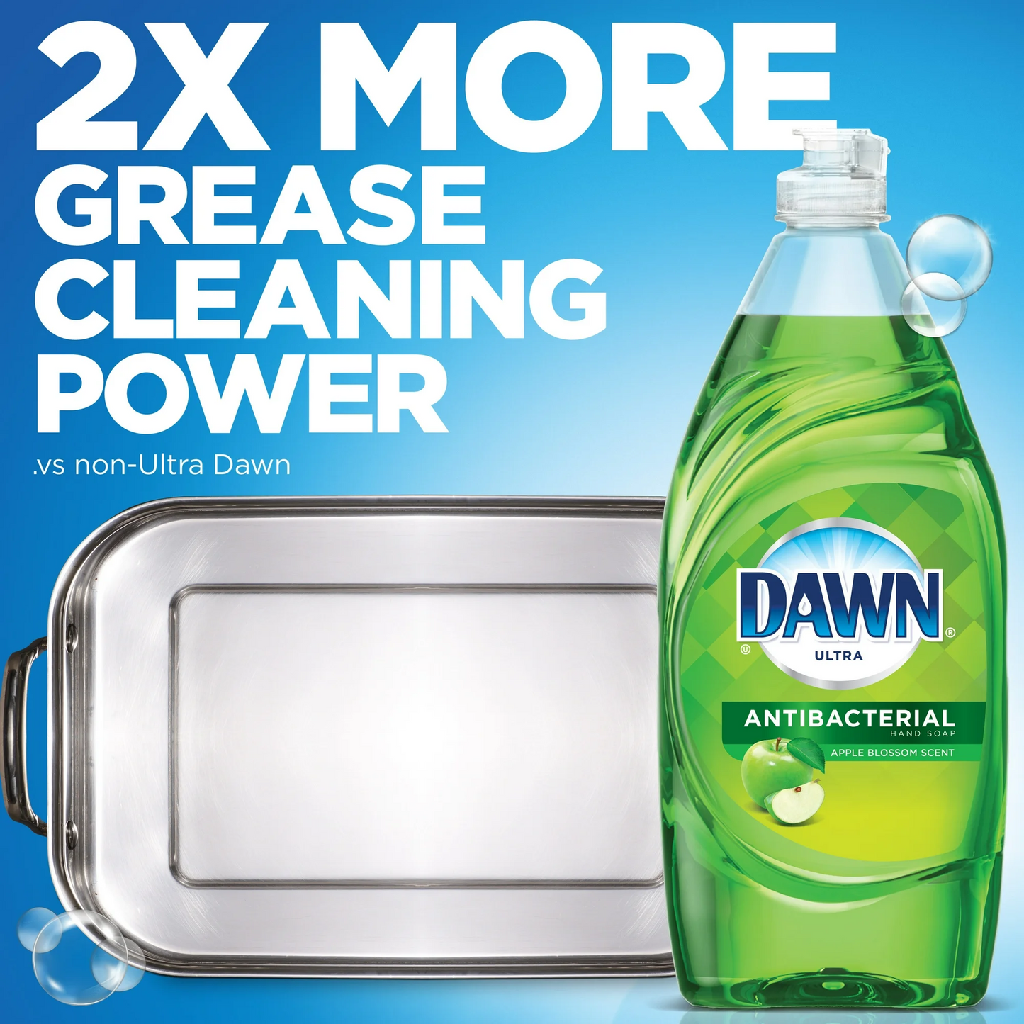 Dawn Ultra Antibacterial Hand Soap & Dishwashing Liquid, Apple Blossom Scent – 1.66 L