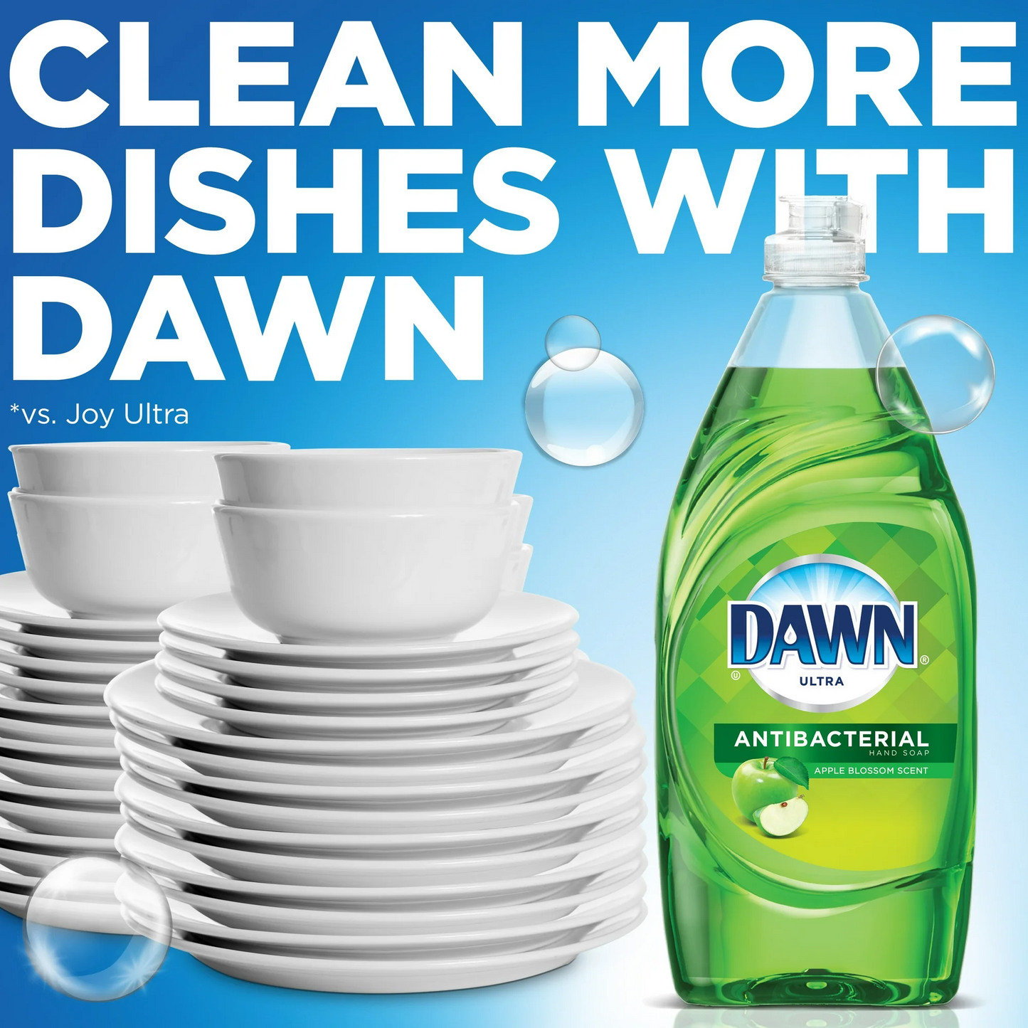 Dawn Ultra Antibacterial Hand Soap & Dishwashing Liquid, Apple Blossom Scent – 1.66 L
