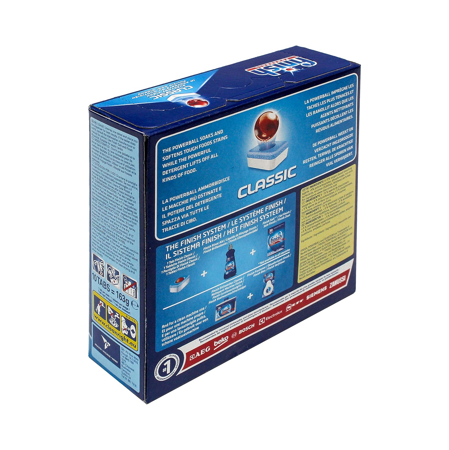 Finish Classic Powerball Dishwasher Detergent Tablets – 10 ct