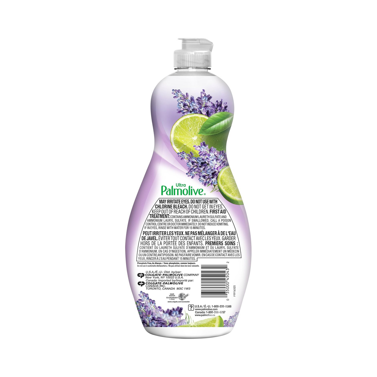 Palmolive Ultra Liquid Dish Soap, Lavender and Lime Scent – 591 mL