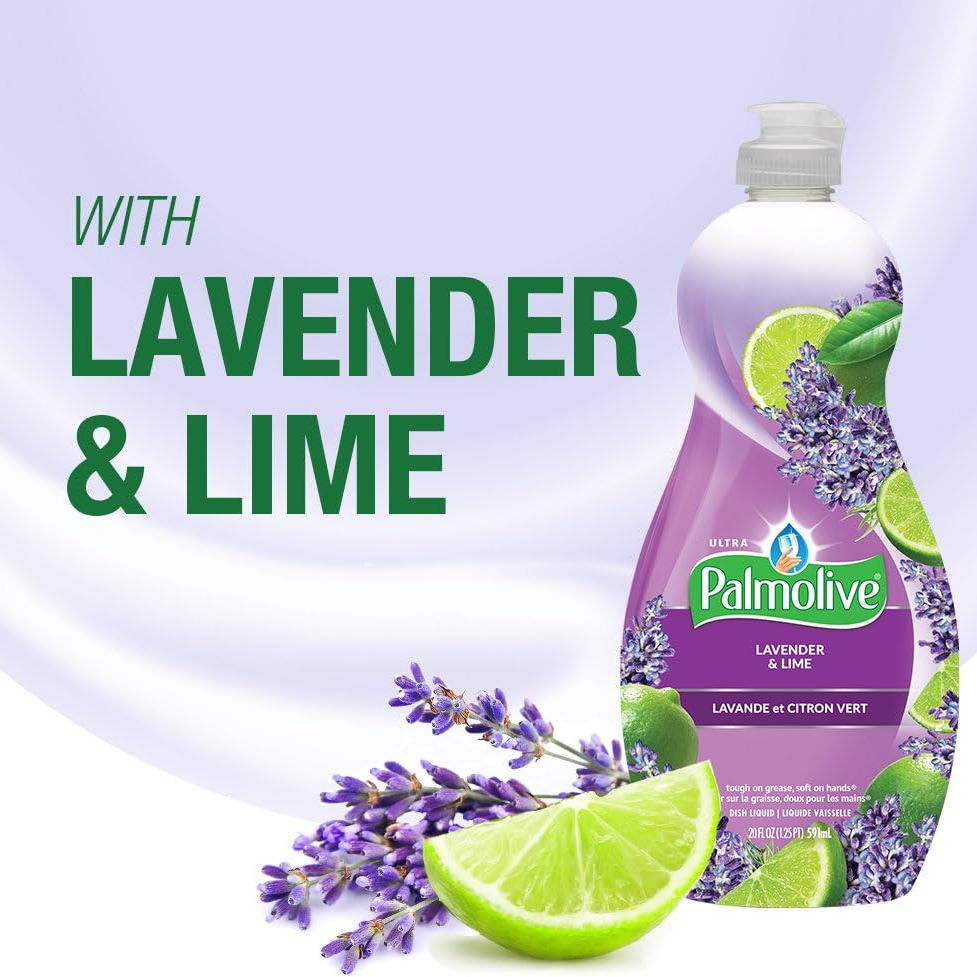 Palmolive Ultra Liquid Dish Soap, Lavender and Lime Scent – 591 mL