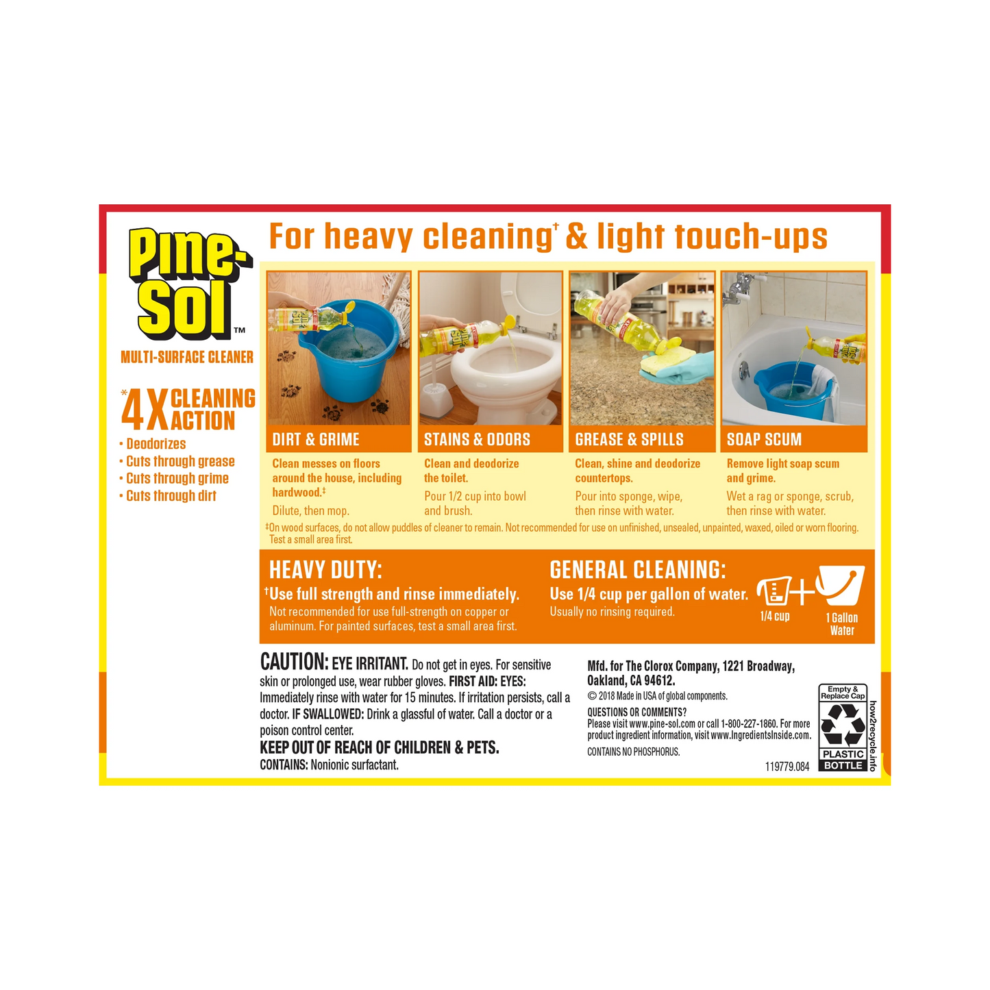 Pine-Sol All-Purpose Multi-Surface Cleaner, Lemon Fresh Scent – 1.41 L
