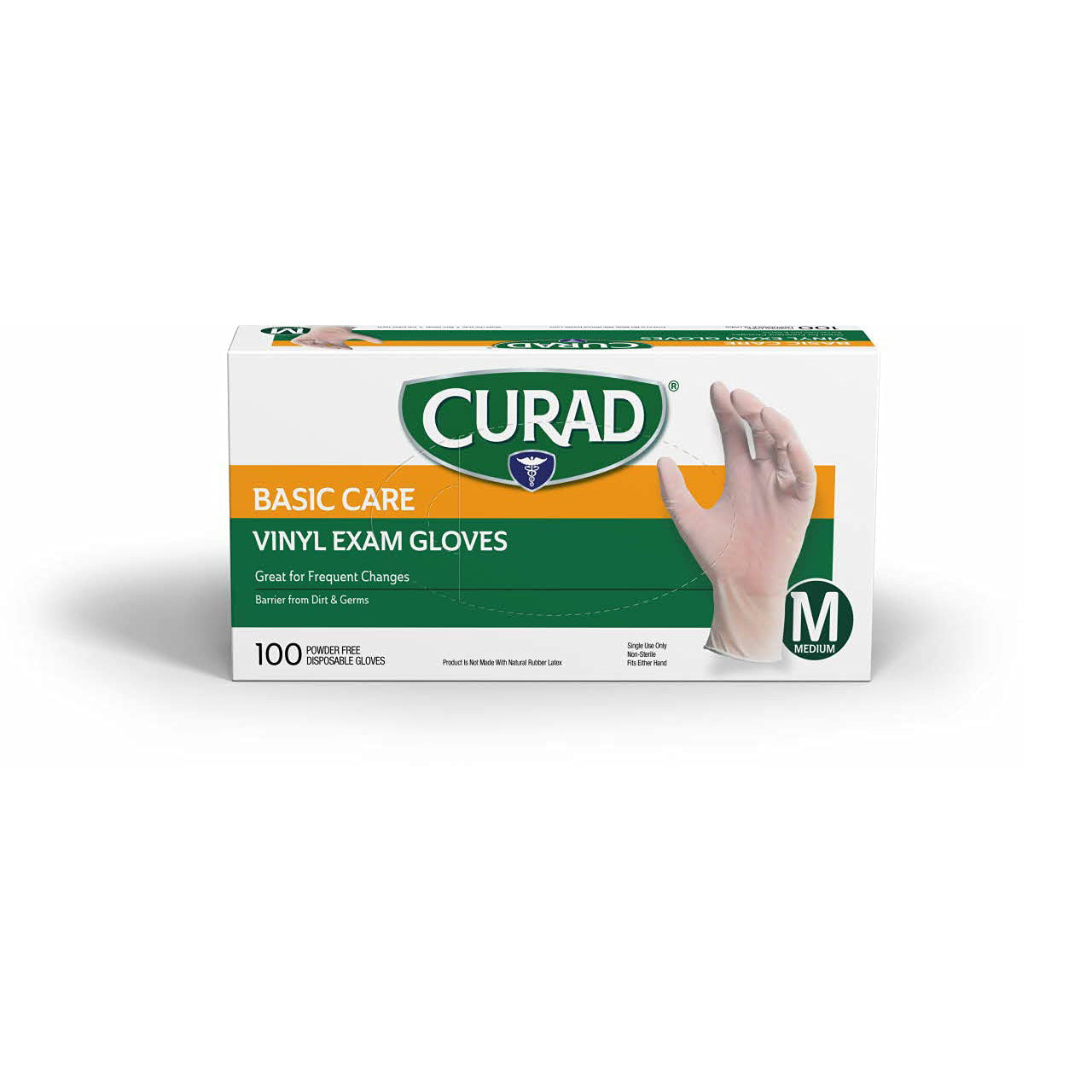 Curad Powder-Free Vinyl Gloves Size M – 100 pc