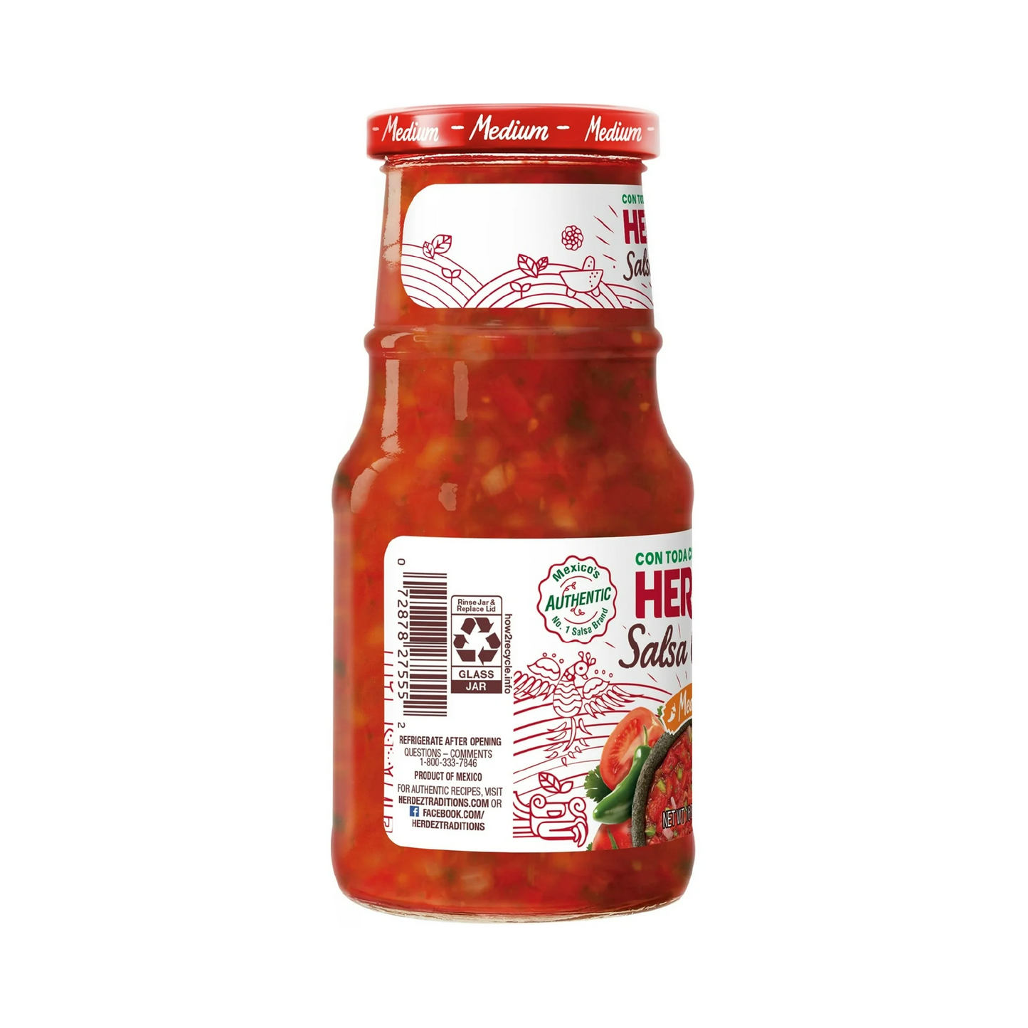 HERDEZ Salsa Casera Medium, Tortilla Chip Dip – 454 g