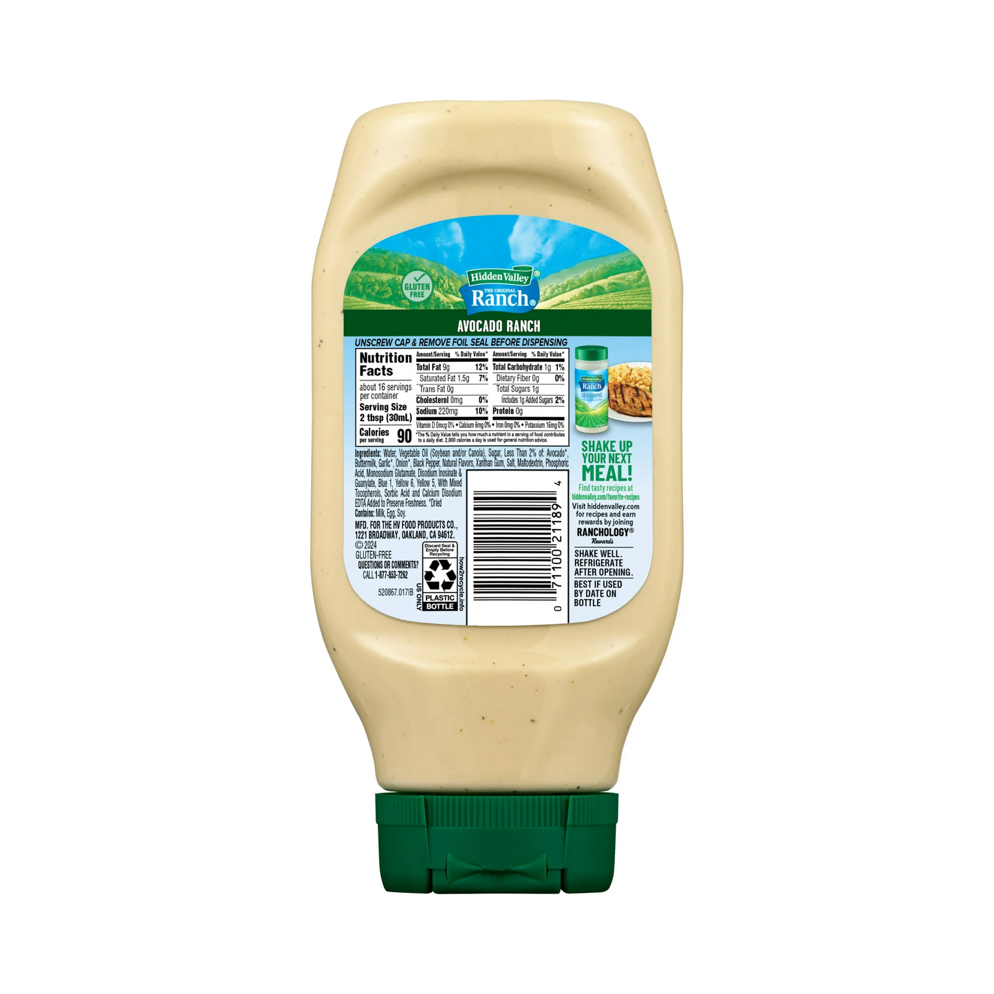 Hidden Valley Avocado Ranch Salad Dressing & Topping – 473 mL