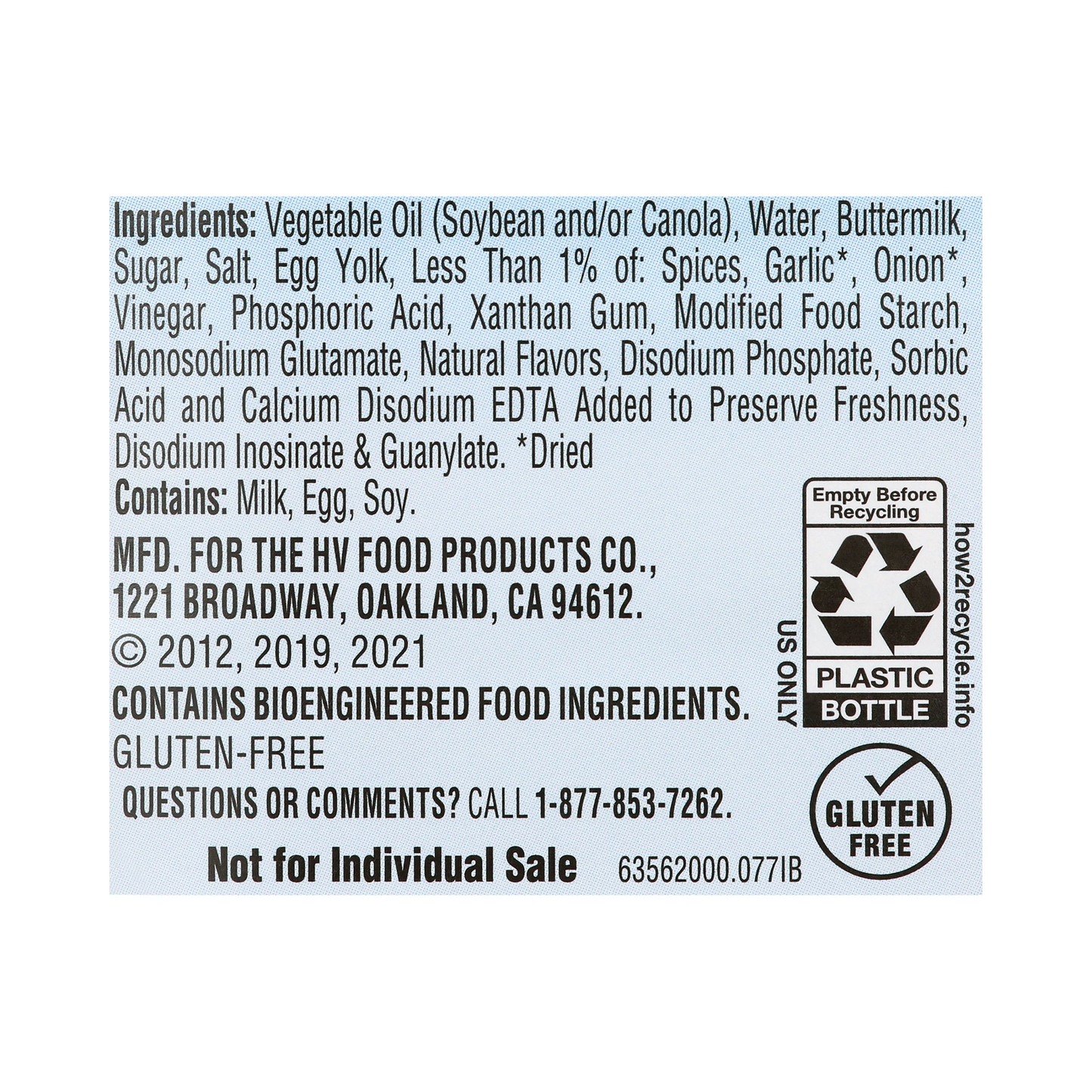 Hidden Valley Original Ranch Salad Dressing & Topping – 1.18L
