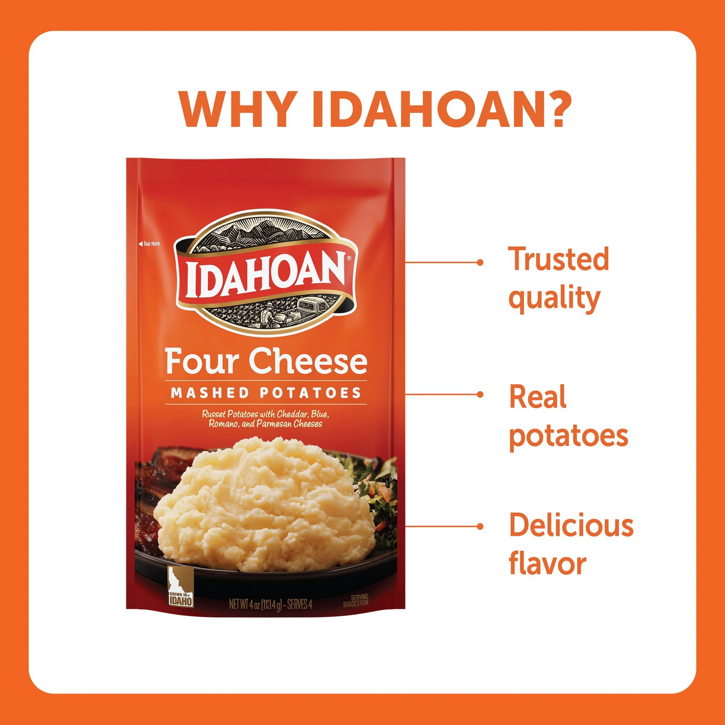 Idahoan Four Cheese Mashed Potatoes – 113.4 g