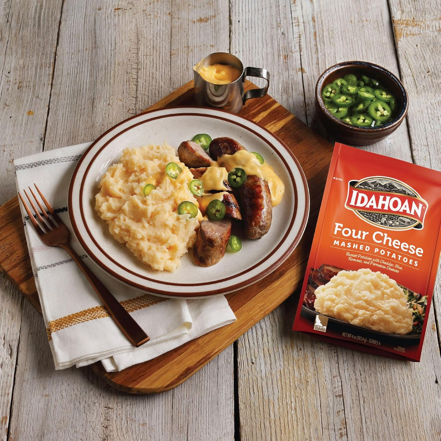 Idahoan Four Cheese Mashed Potatoes – 113.4 g