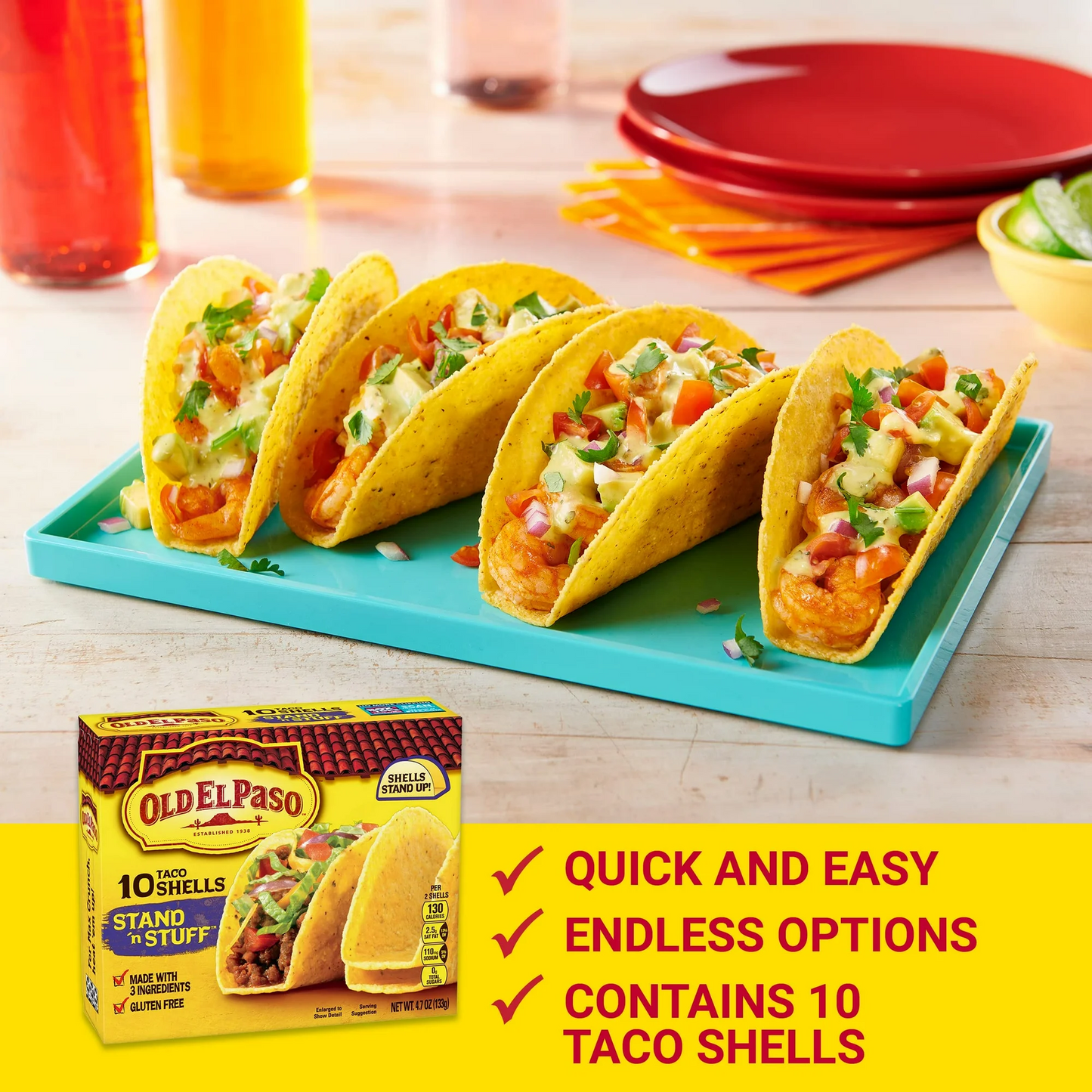 Old El Paso Stand N Stuff Taco Shells – 10 ct, 133 g