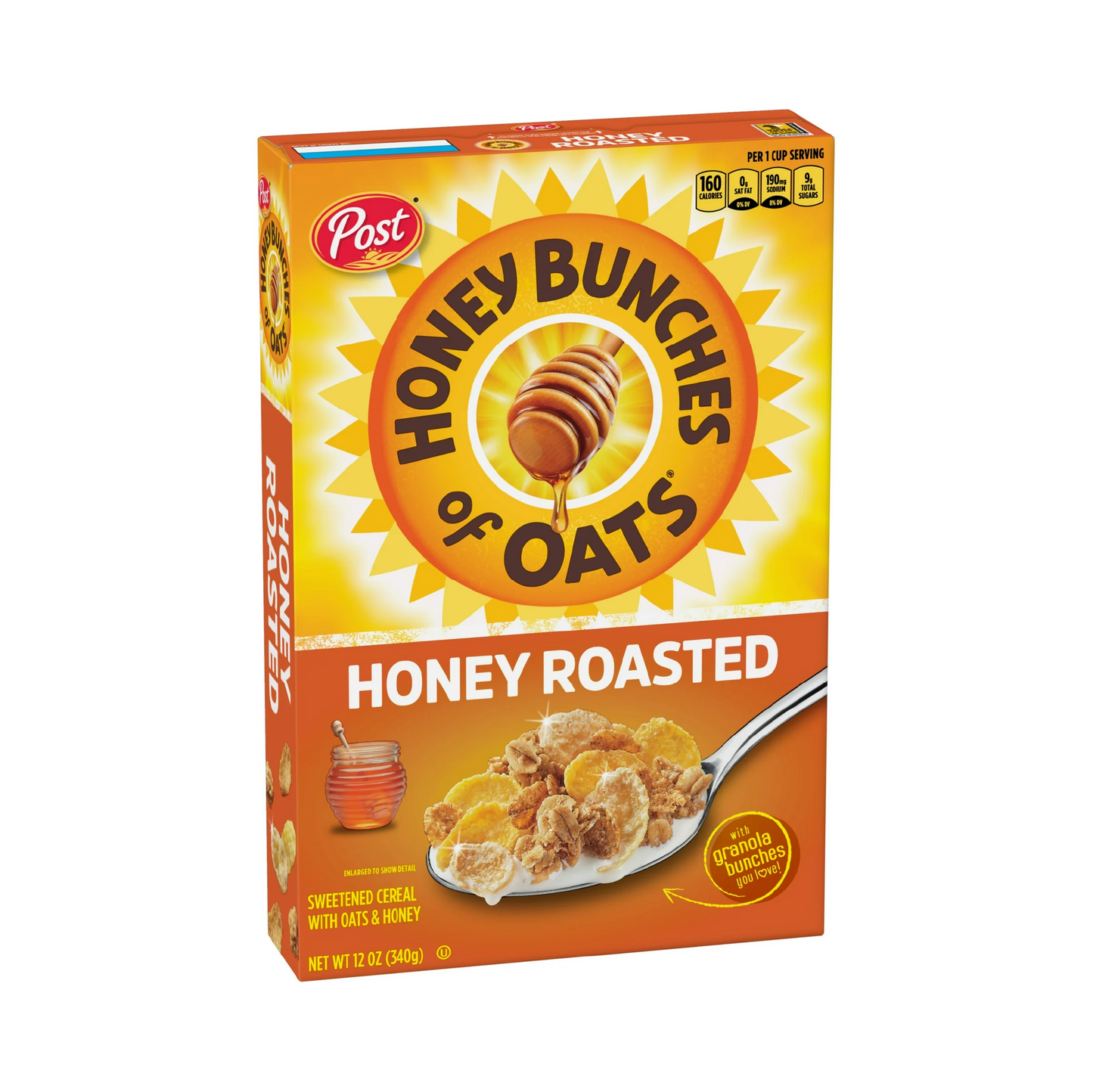 Post Honey Bunches of Oats Honey Roasted Breakfast Cereal – 340 g