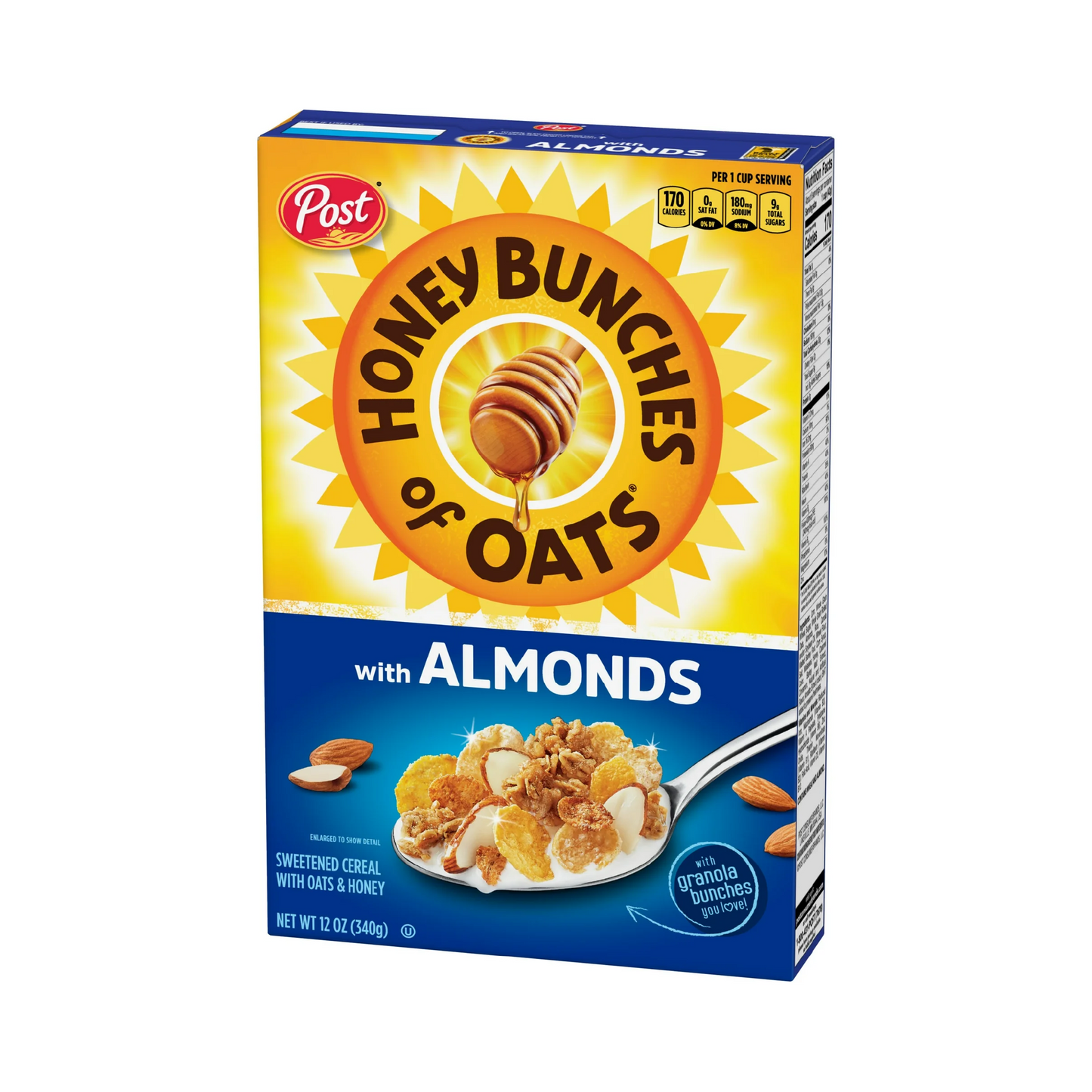 Post Honey Bunches of Oats with Almonds Breakfast Cereal – 340 g