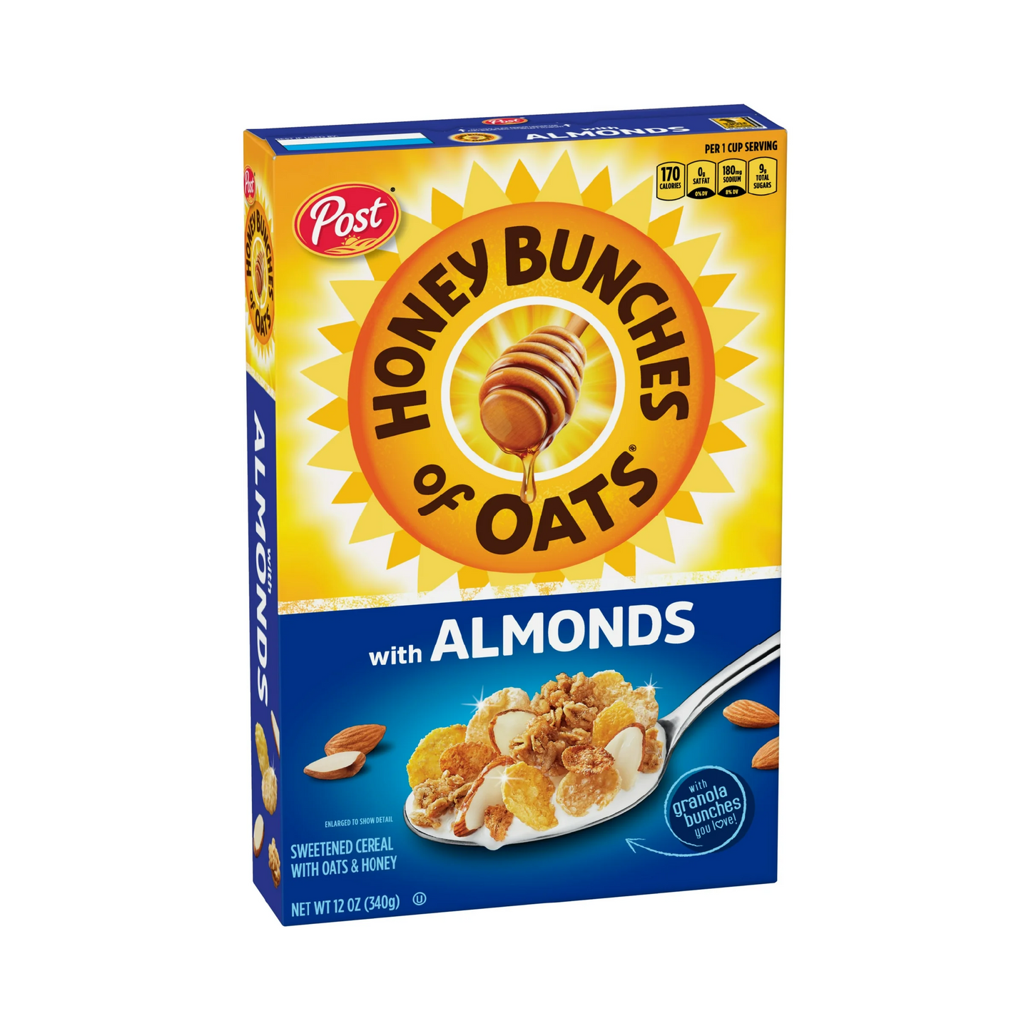 Post Honey Bunches of Oats with Almonds Breakfast Cereal – 340 g