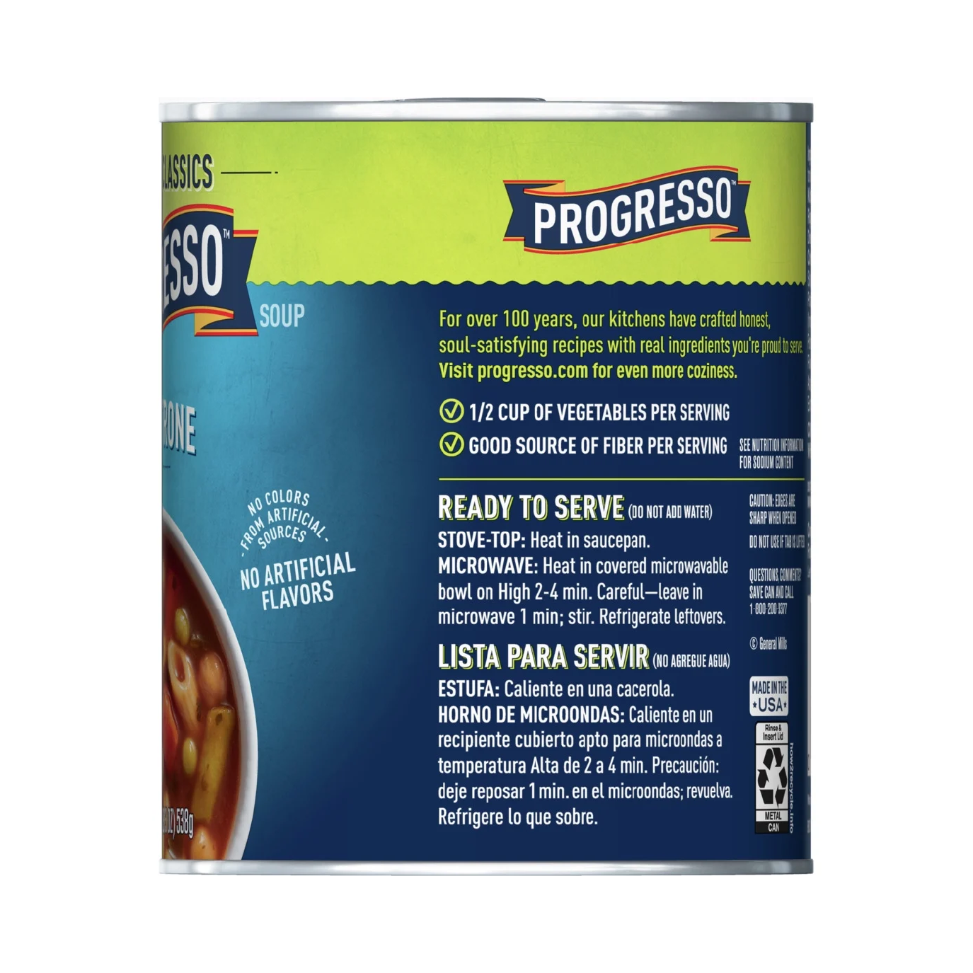 Progresso Vegetable Classics Minestrone Soup – 538 g