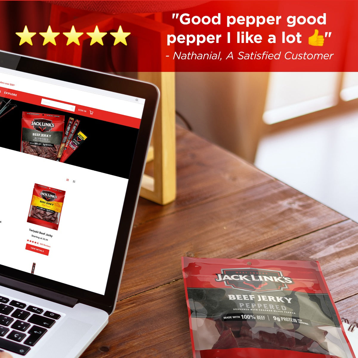 Jack Link's Peppered Beef Jerky – 92 g