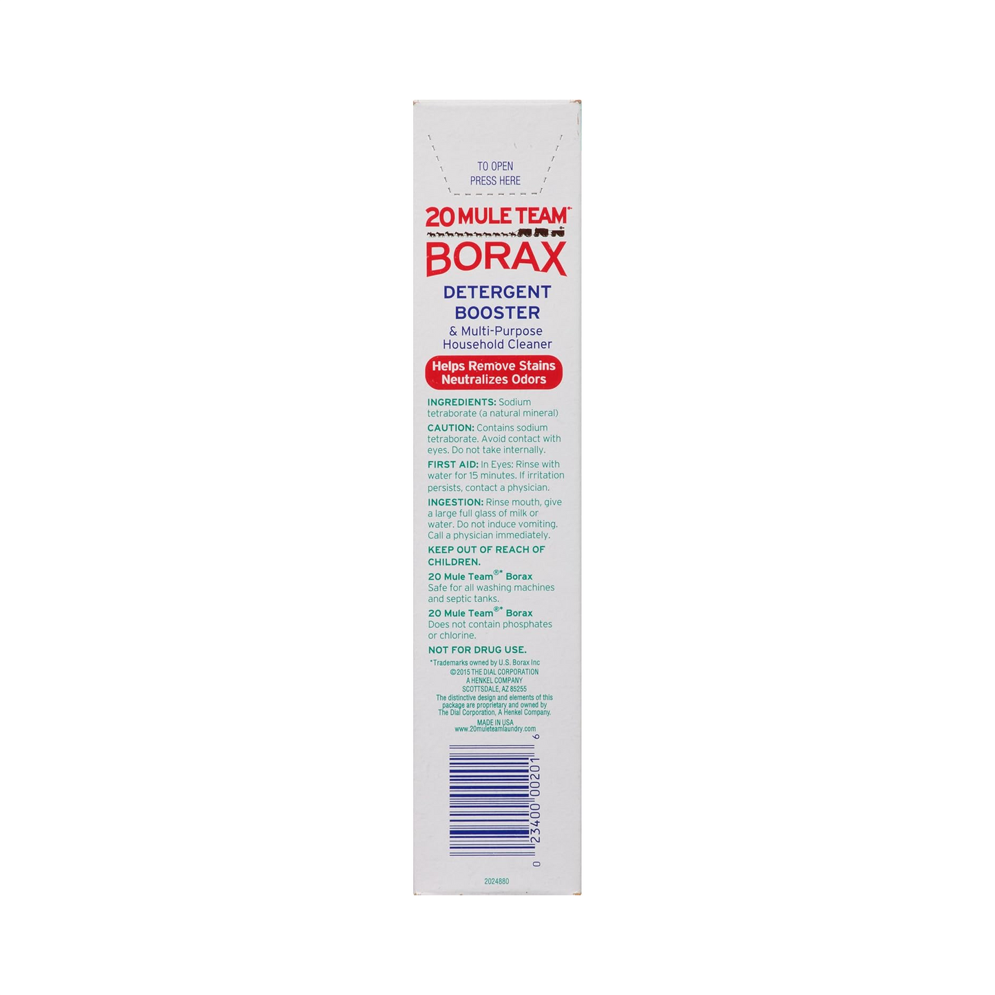 20 Mule Team Borax Laundry Detergent Booster & Multi-Purpose Household Cleaner – 1.84 kg