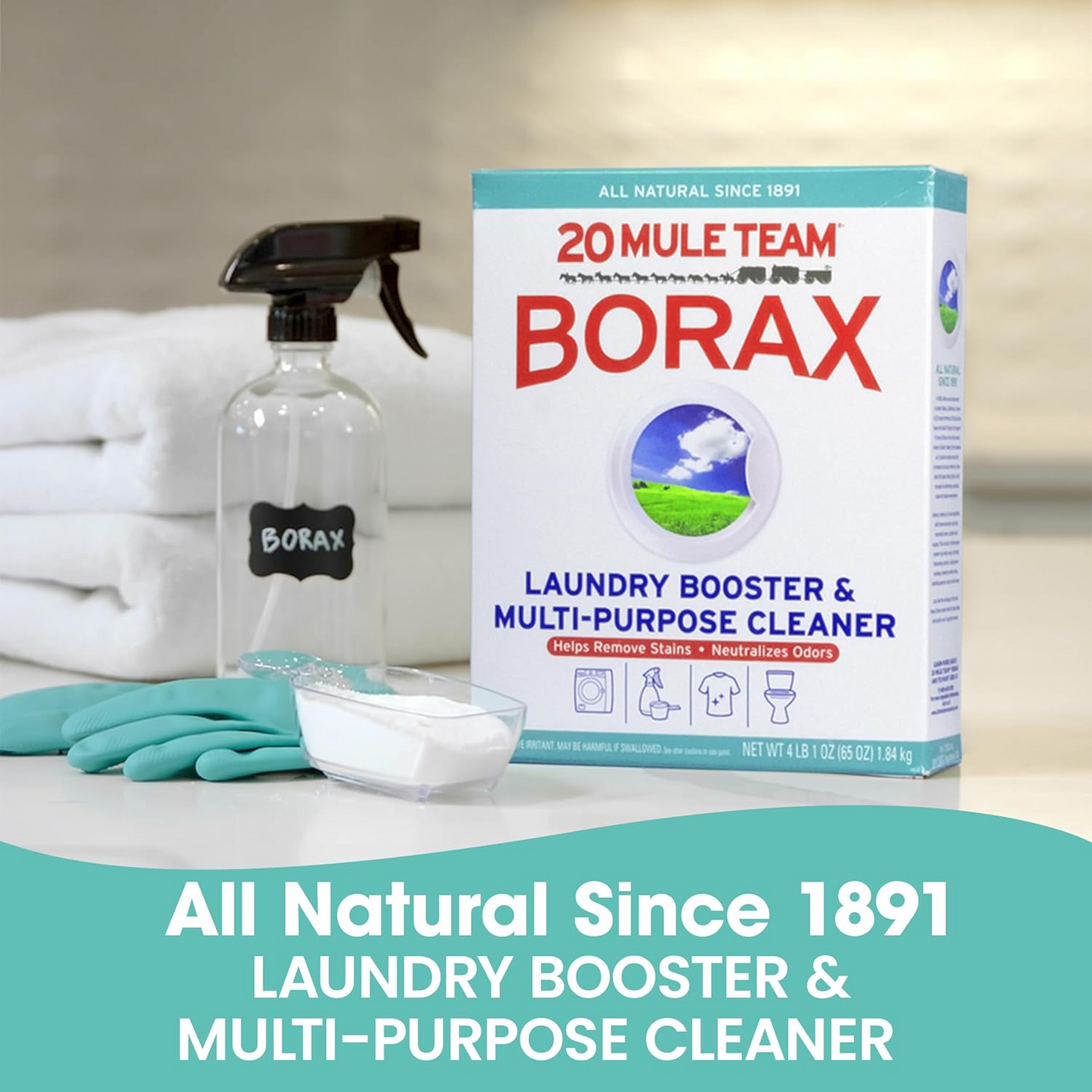 20 Mule Team Borax Laundry Detergent Booster & Multi-Purpose Household Cleaner – 1.84 kg