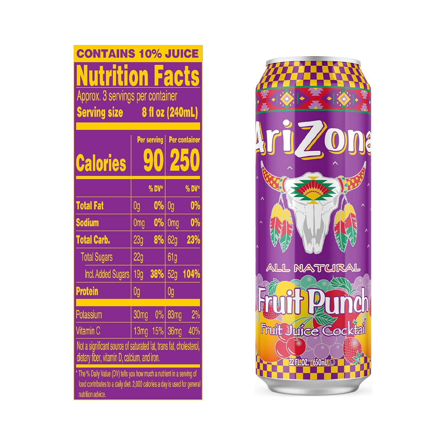 AriZona Fruit Punch Juice Cocktail – 650 mL