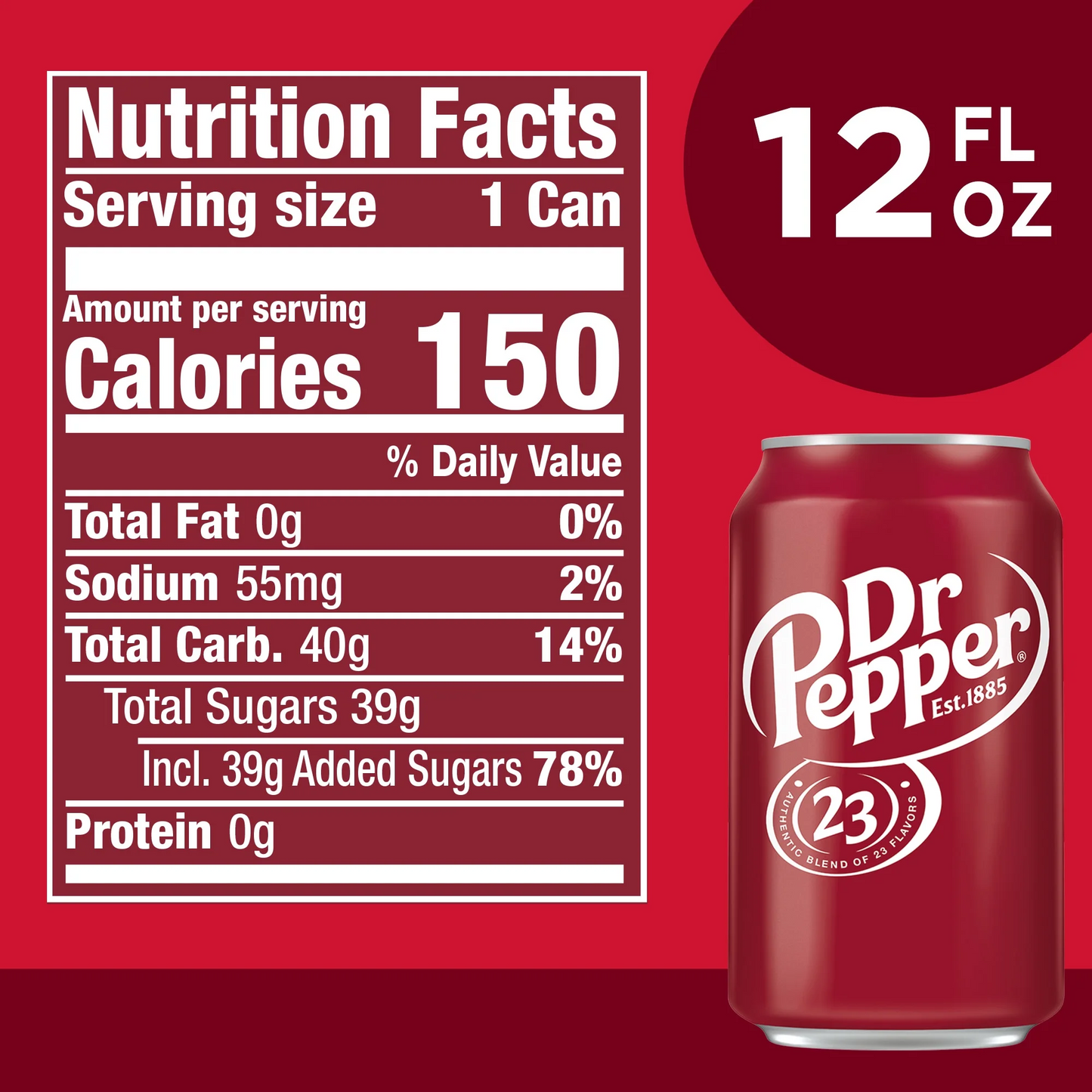 Dr Pepper Original – 355 mL, 12 ct