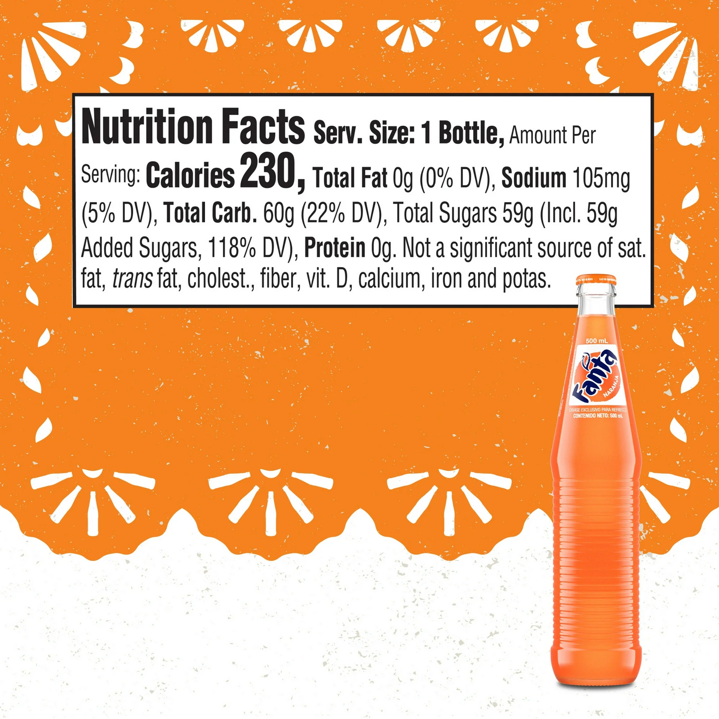 Fanta Orange Soda – 500 mL Glass Bottle