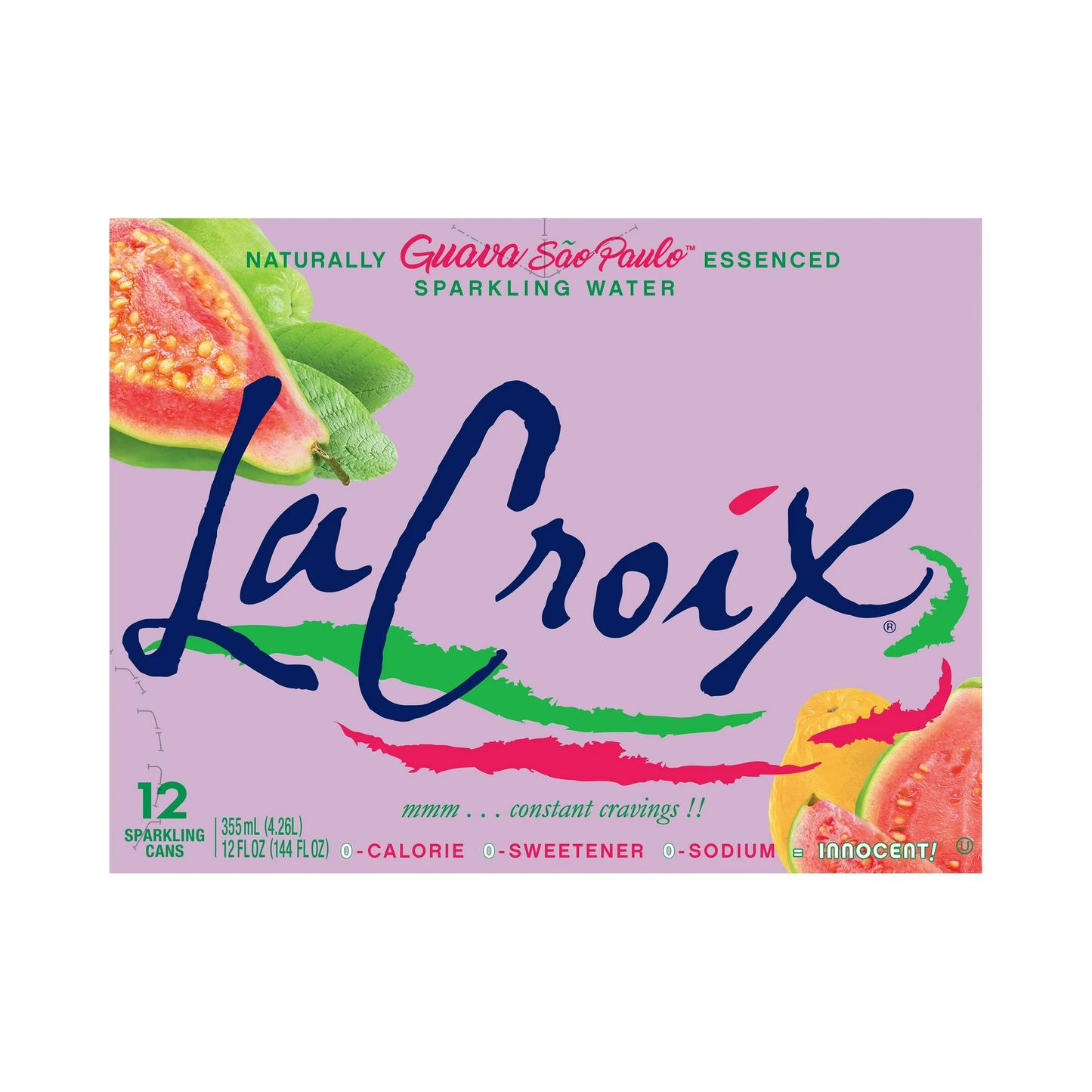 LaCroix Guava Sao Paulo Flavored Sparkling Water – 355 mL, 12 ct