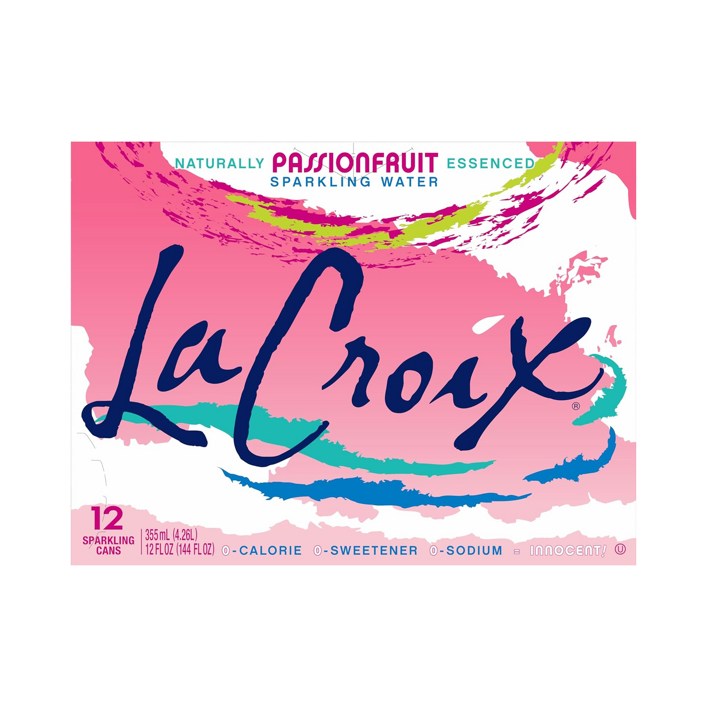 LaCroix Passion Fruit Flavored Sparkling Water – 355 mL, 12 ct
