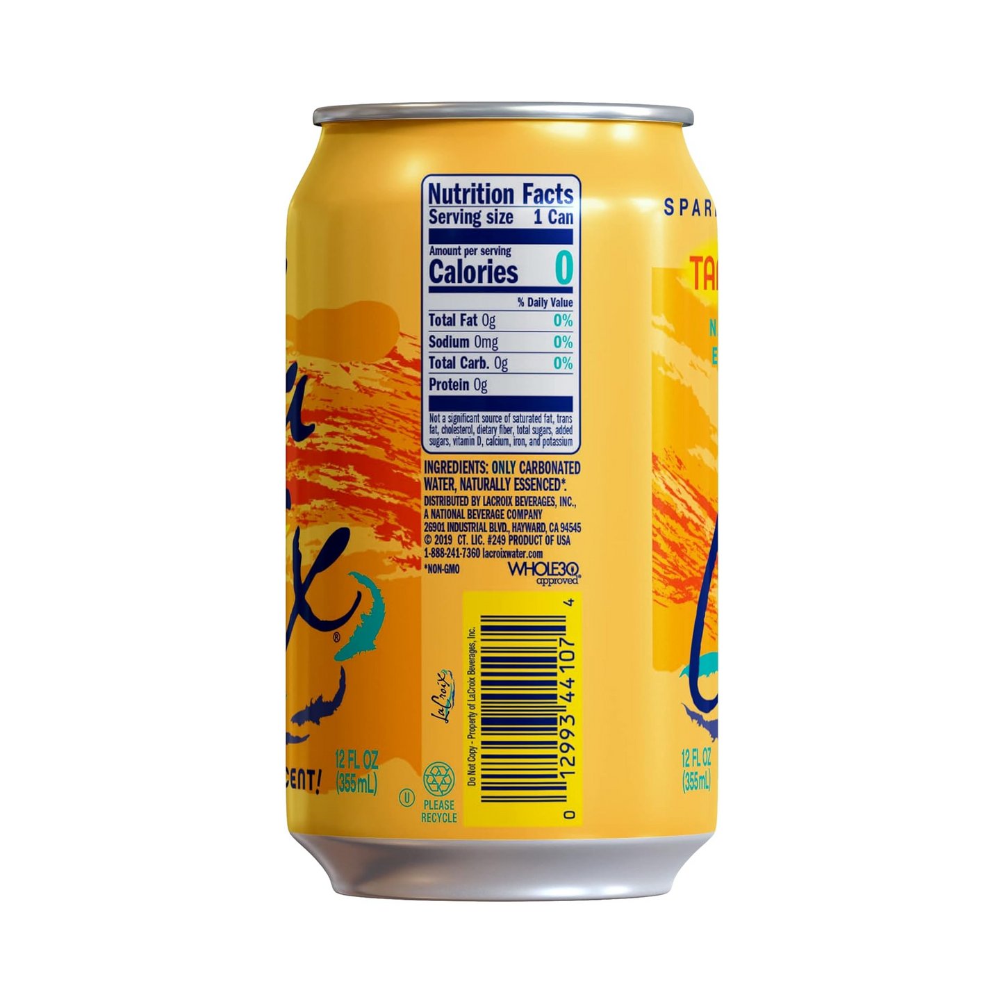LaCroix Tangerine Flavored Sparkling Water – 355 mL