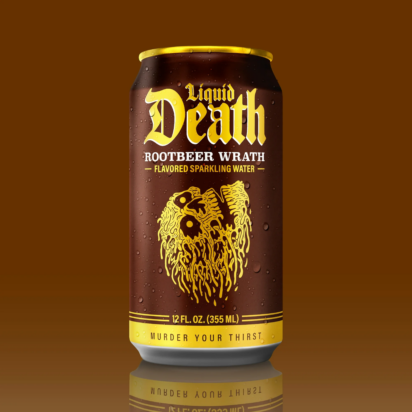 Liquid Death Rootbeer Wrath, Root Beer Flavored Sparkling Water – 355 mL