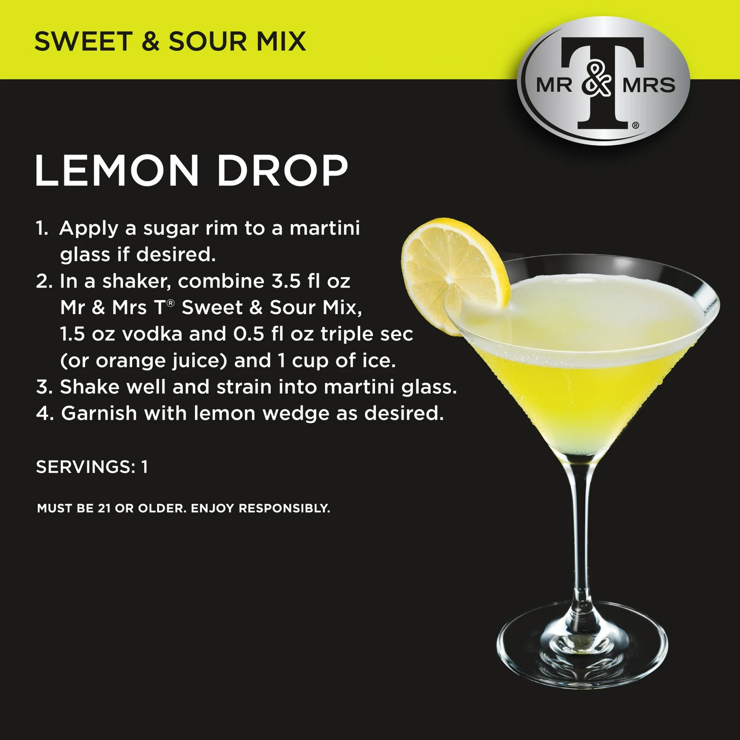 Mr & Mrs T Classic Sweet & Sour Mix – 1 L