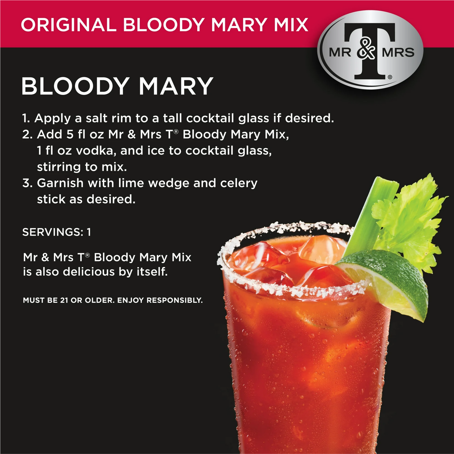 Mr & Mrs T Original Bloody Mary Mix – 1 L
