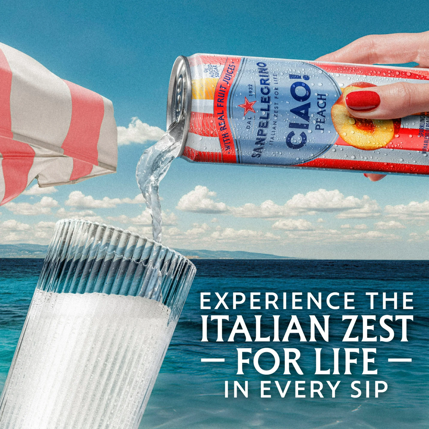 San Pellegrino CIAO Peach Flavored Sparkling Water – 330 mL