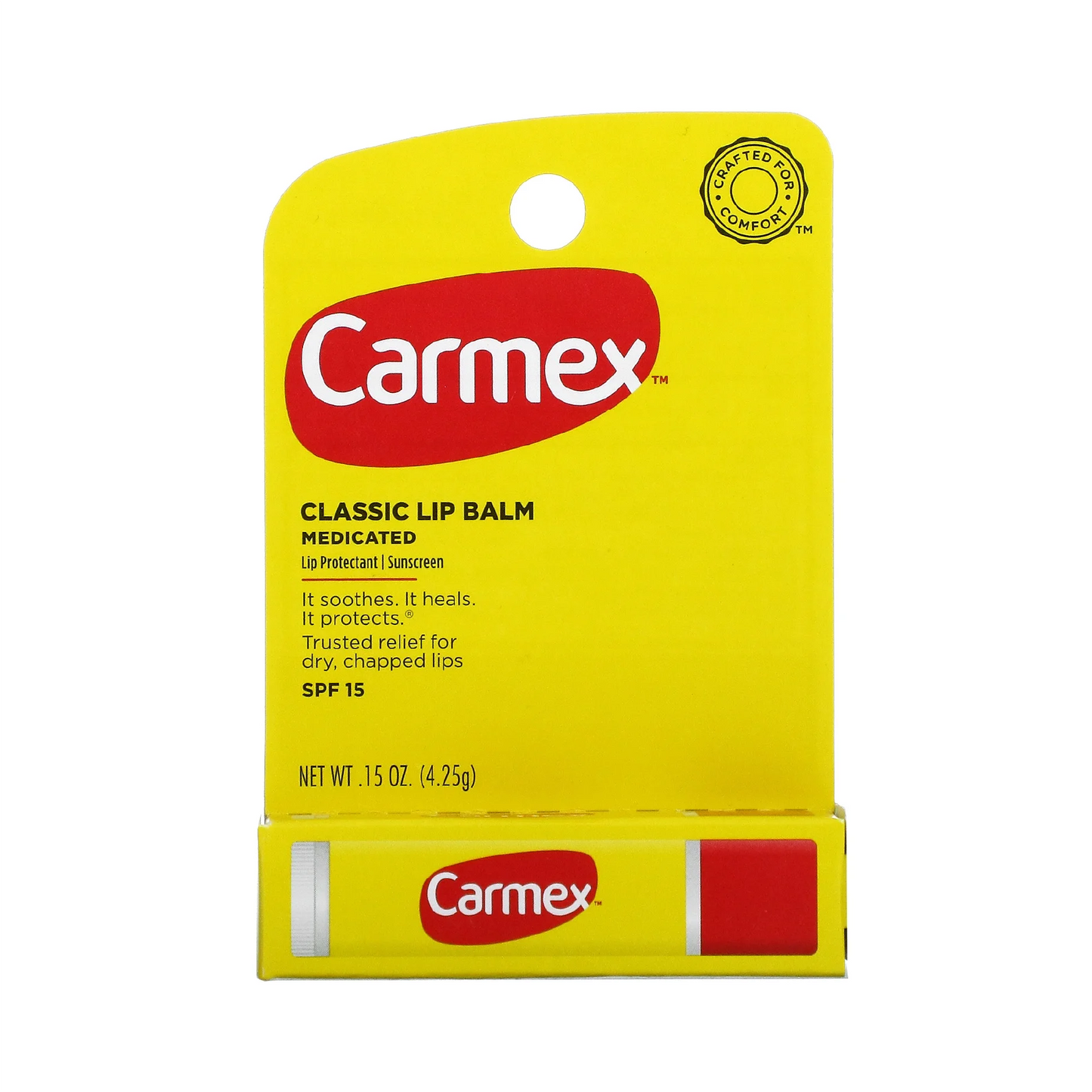 Carmex Classic Medicated Lip Balm Stick – SPF15, 4.25 g