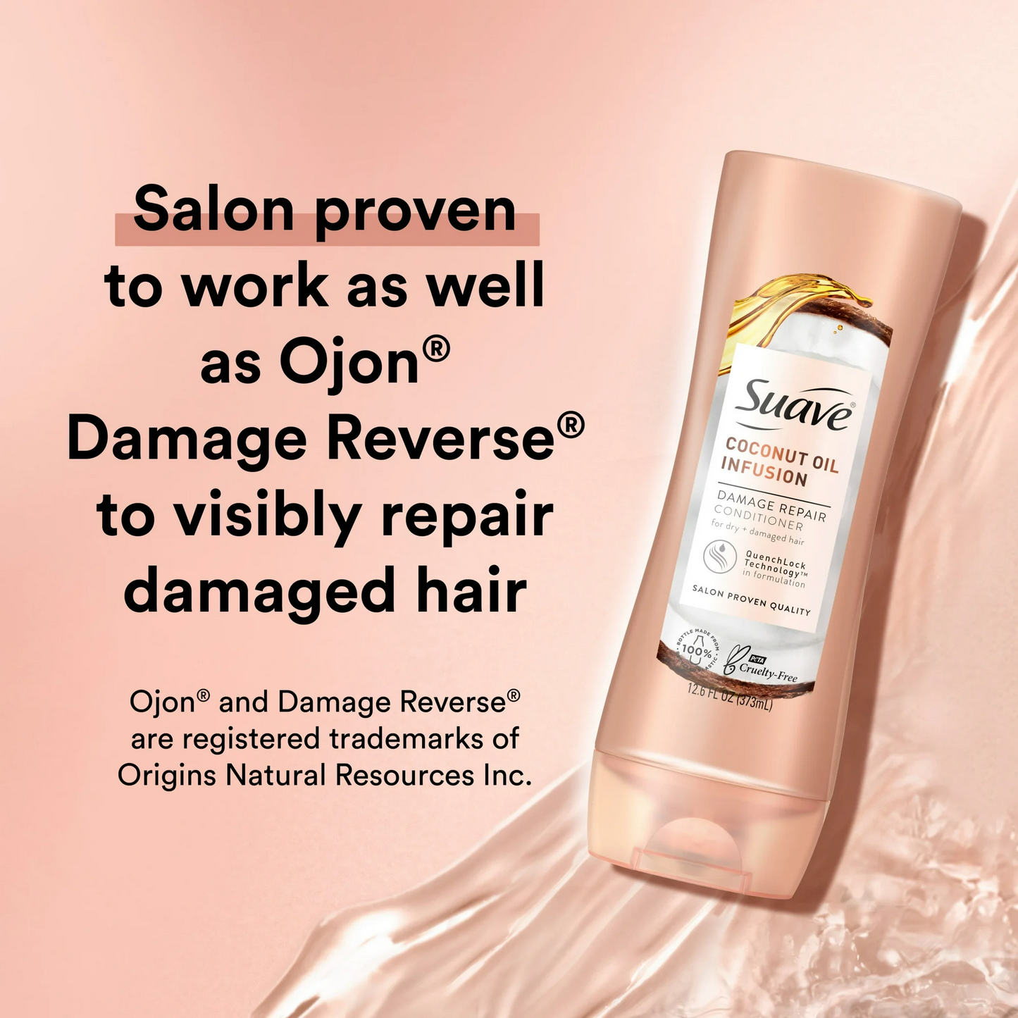 Suave Damage Repair Conditioner, Coconut Oil Infusion - 373 mL
