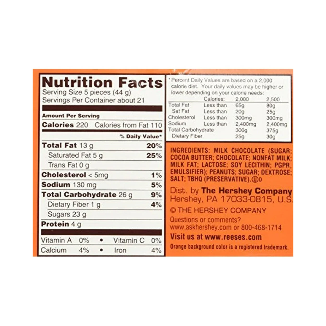 Reese's Peanut Butter Cups Miniatures – 105pc 922g
