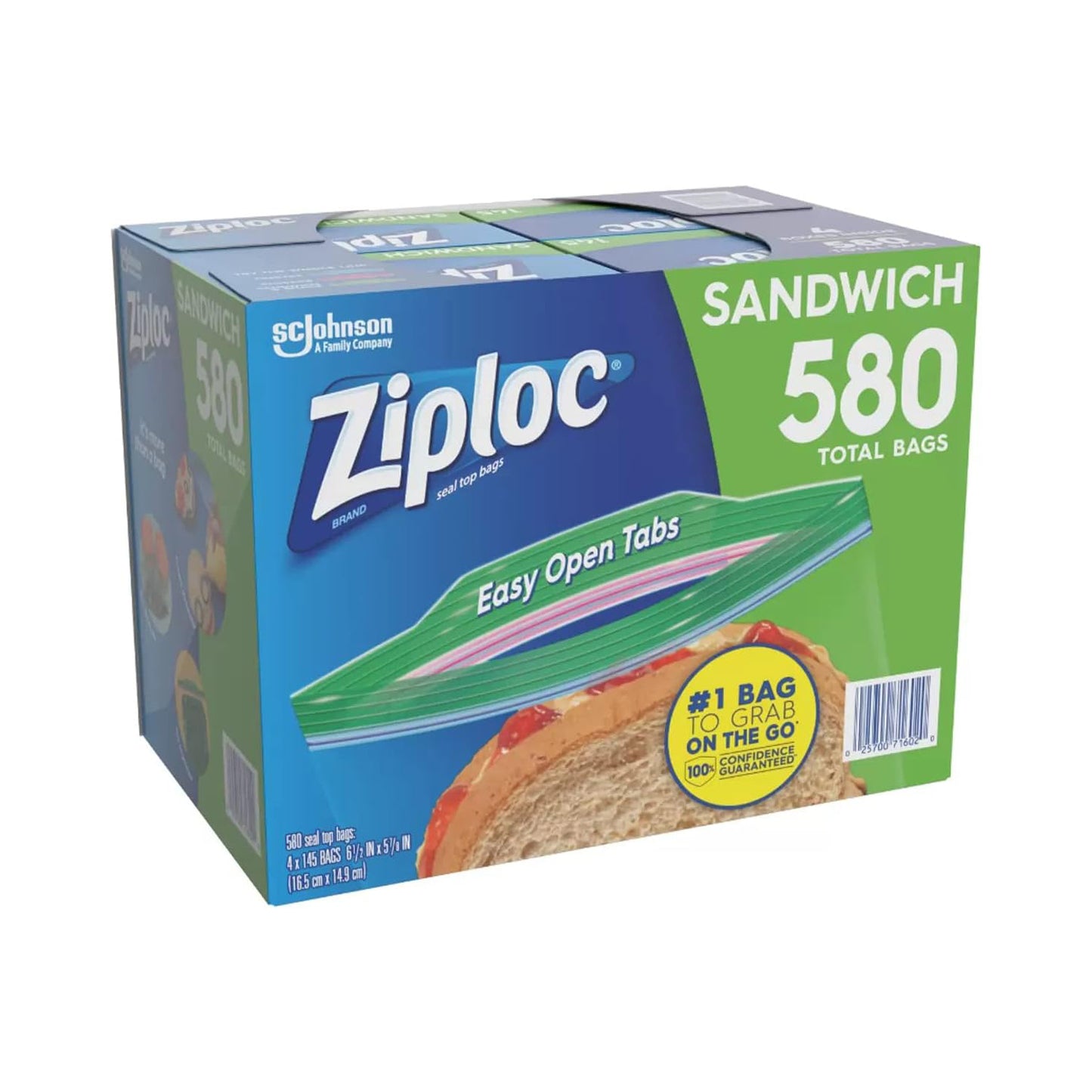 Ziploc Easy Open Tabs Sandwich Bag – 145 ct