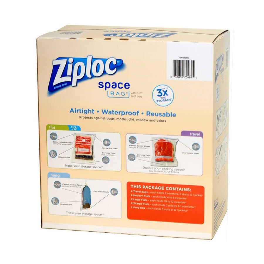 Ziploc Space Bag Vacuum Sea Bags – 12 variety pack