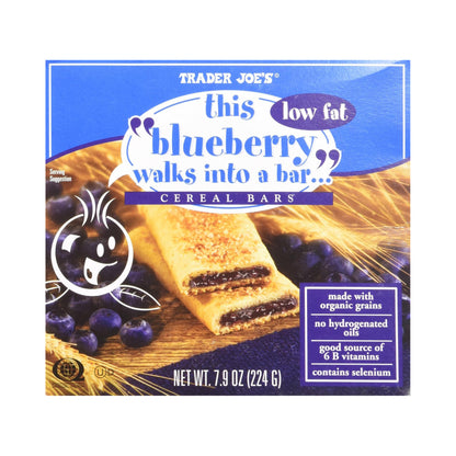 Trader Joe's Low Fat Blueberry Cereal Bars – 6 bars 37g