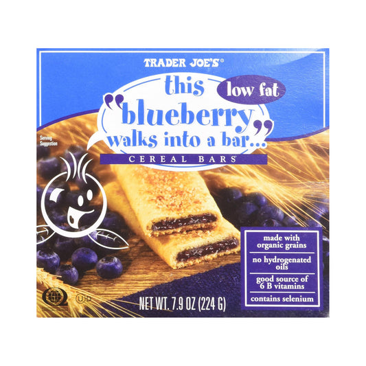 Trader Joe's Low Fat Blueberry Cereal Bars – 6 bars 37g