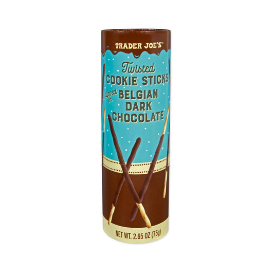 Trader Joe's Twist Cookie Sticks Belgian Dark Chocolate – 75 g