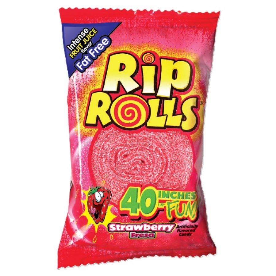 Rip Rolls 40" Strawberry Candies 40g