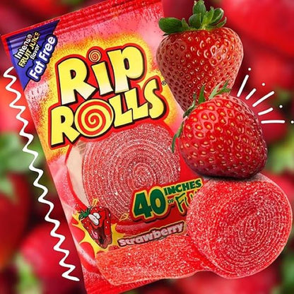 Rip Rolls 40" Strawberry Candies 40g