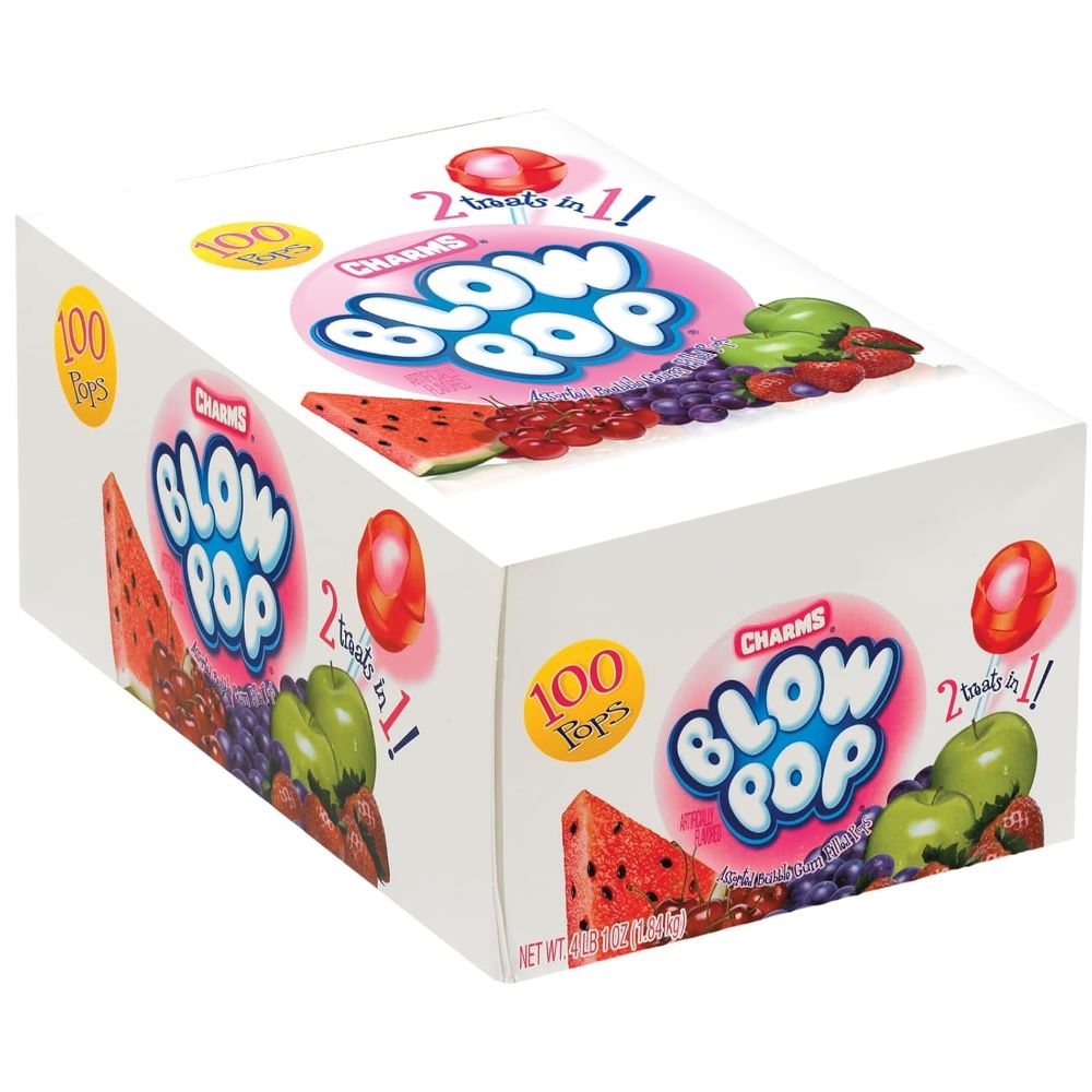 Charms Blow Pop - Bubble Gum Fill Up Pop 100CT