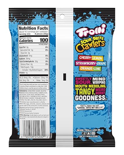 Trolli Gummi Candy-Sour Brite Crawlers 141g