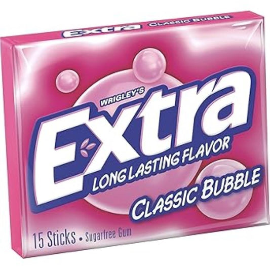 Extra SF Gum Classic Bubble 15s