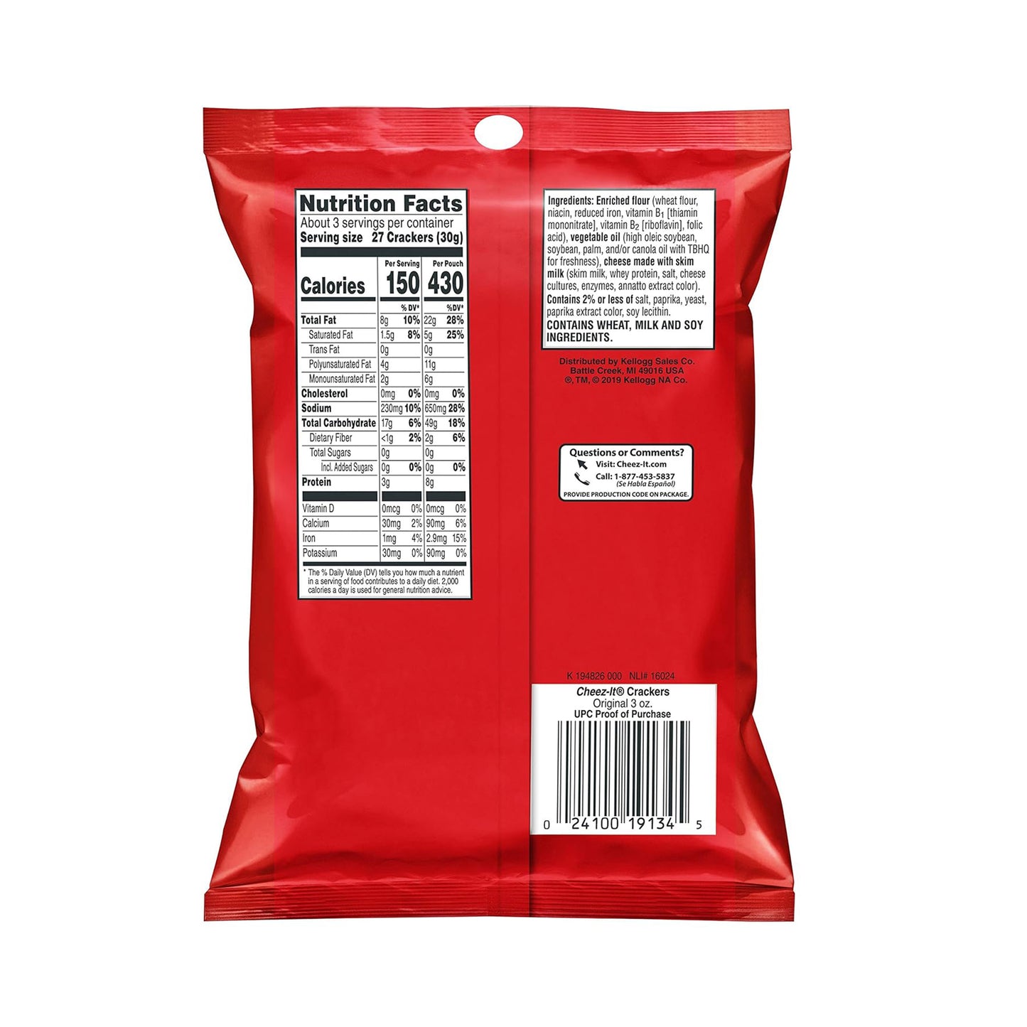 Cheez-it Cheese Snack Crackers – 85g