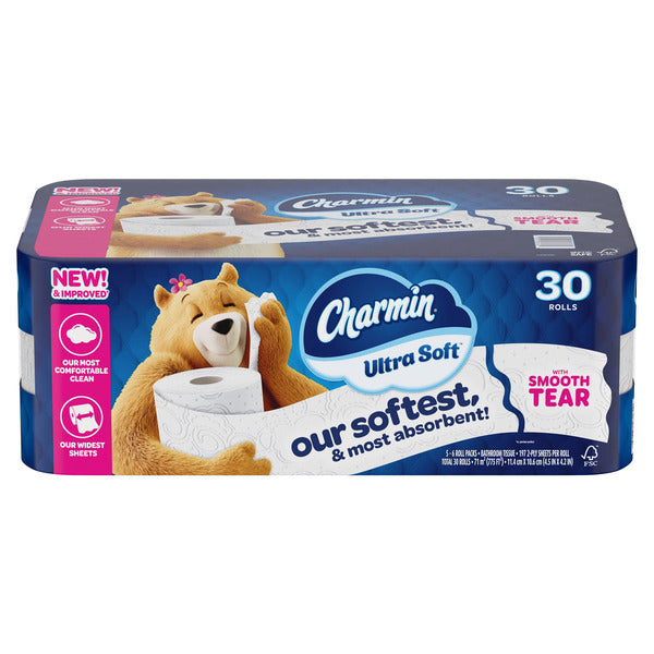 Charmin  Ultra Soft  2-ply Tissue 4.5" x 4.2" 197s 30ct